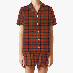 ScotsTee Shop Scottish Nicolson Ancient Women's Short Sleeve Short Set Tartan Pyjama Set