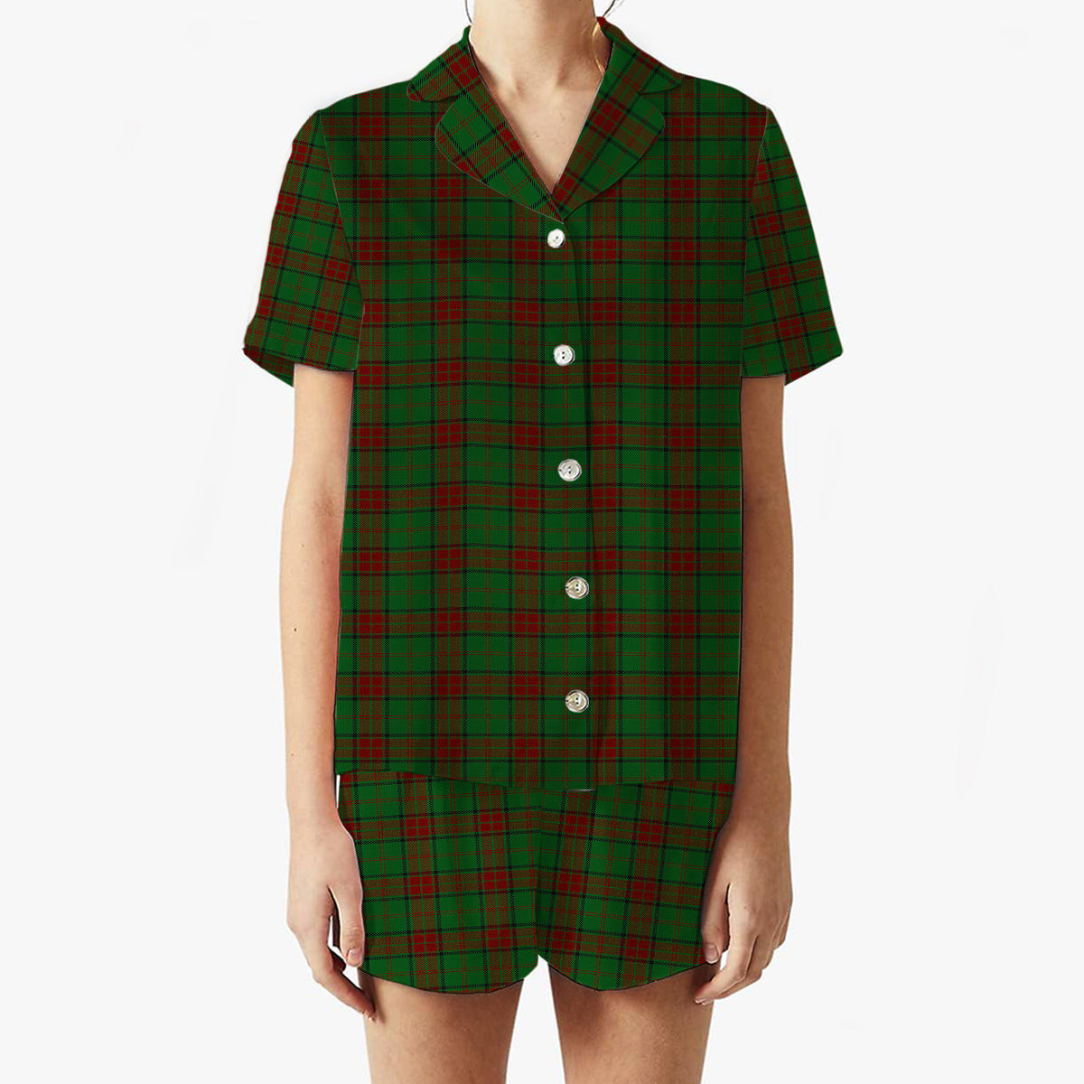 ScotsTee Shop Scottish Maxwell Hunting Women's Short Sleeve Short Set Tartan Pyjama Set
