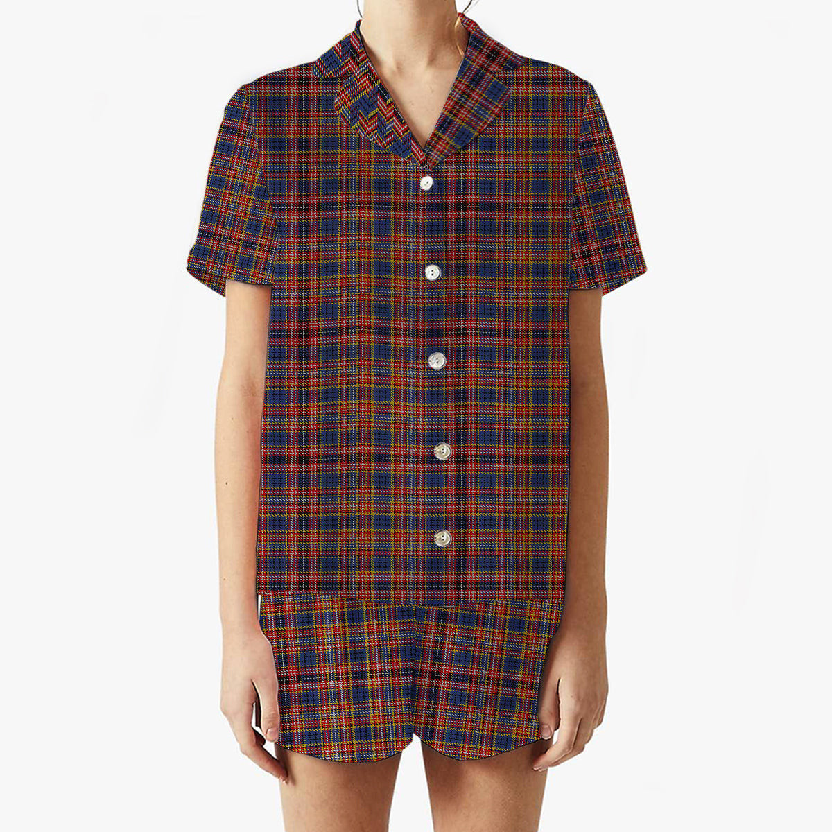 ScotsTee Shop Scottish Ogilvie 6 Women's Short Sleeve Short Set Tartan Pyjama Set