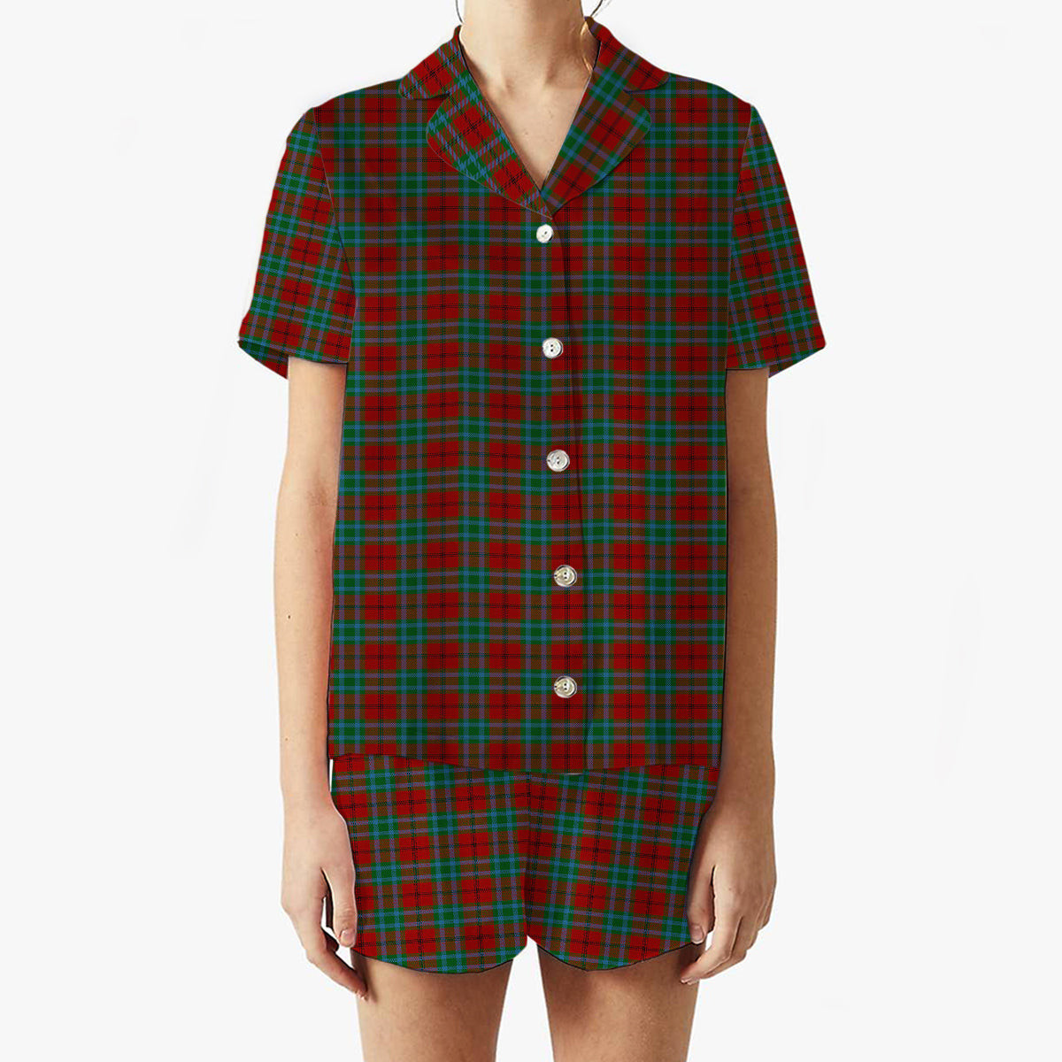 ScotsTee Shop Scottish McCook or Cook Women's Short Sleeve Short Set Tartan Pyjama Set