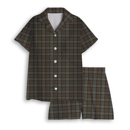 ScotsTee Shop Scottish Outlander Fraser Women's Short Sleeve Short Set Tartan Pyjama Set