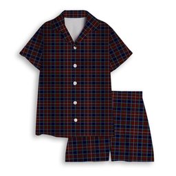 ScotsTee Shop Scottish Moon Georgia USA Women's Short Sleeve Short Set Tartan Pyjama Set