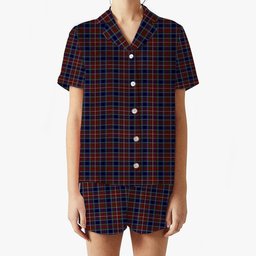 ScotsTee Shop Scottish Moon Georgia USA Women's Short Sleeve Short Set Tartan Pyjama Set