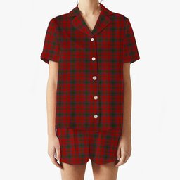 ScotsTee Shop Scottish MacDonell of Glengarry 4 Women's Short Sleeve Short Set Tartan Pyjama Set