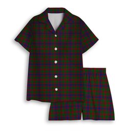 ScotsTee Shop Scottish Logan 1819 Women's Short Sleeve Short Set Tartan Pyjama Set