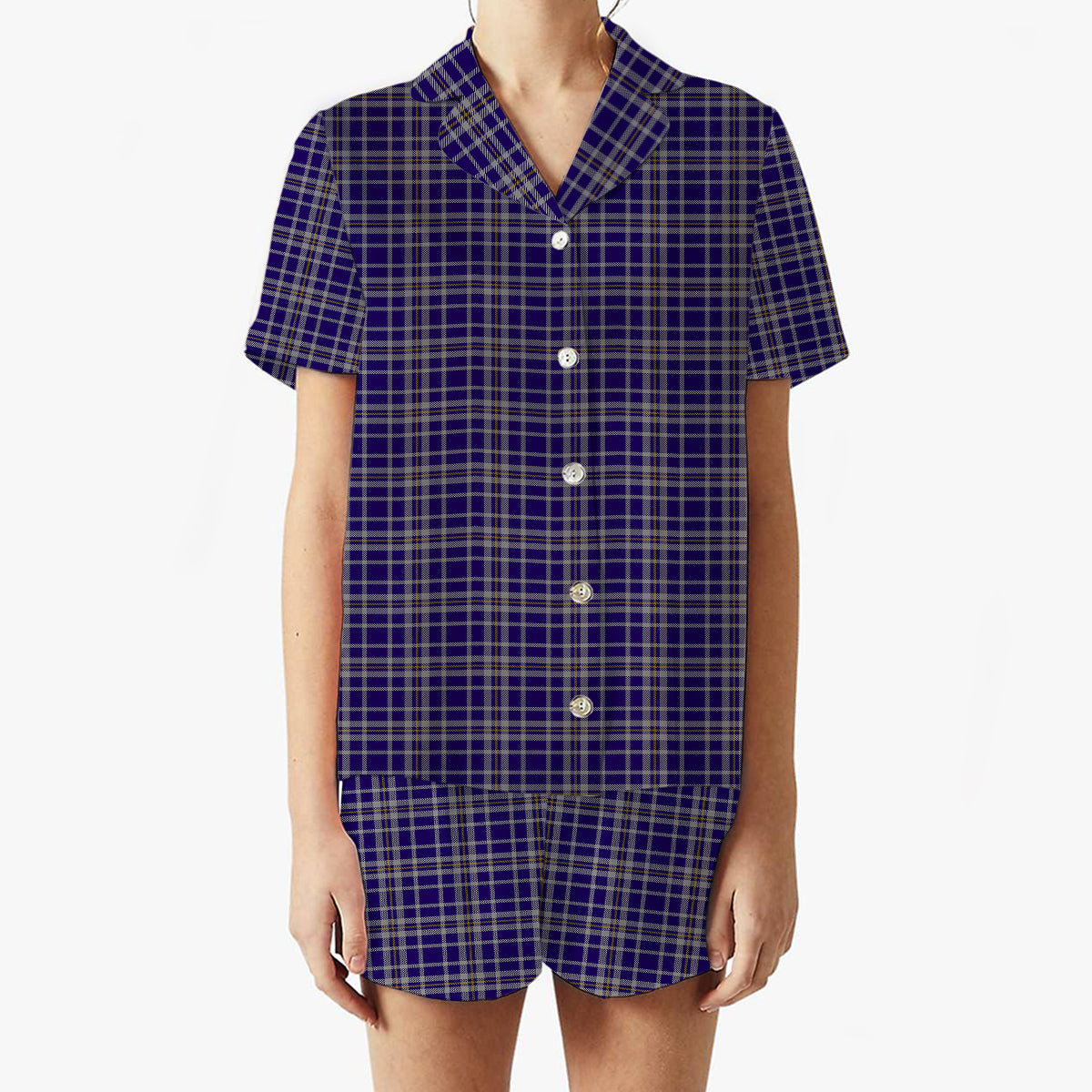 ScotsTee Shop Scottish Ochterlony Women's Short Sleeve Short Set Tartan Pyjama Set