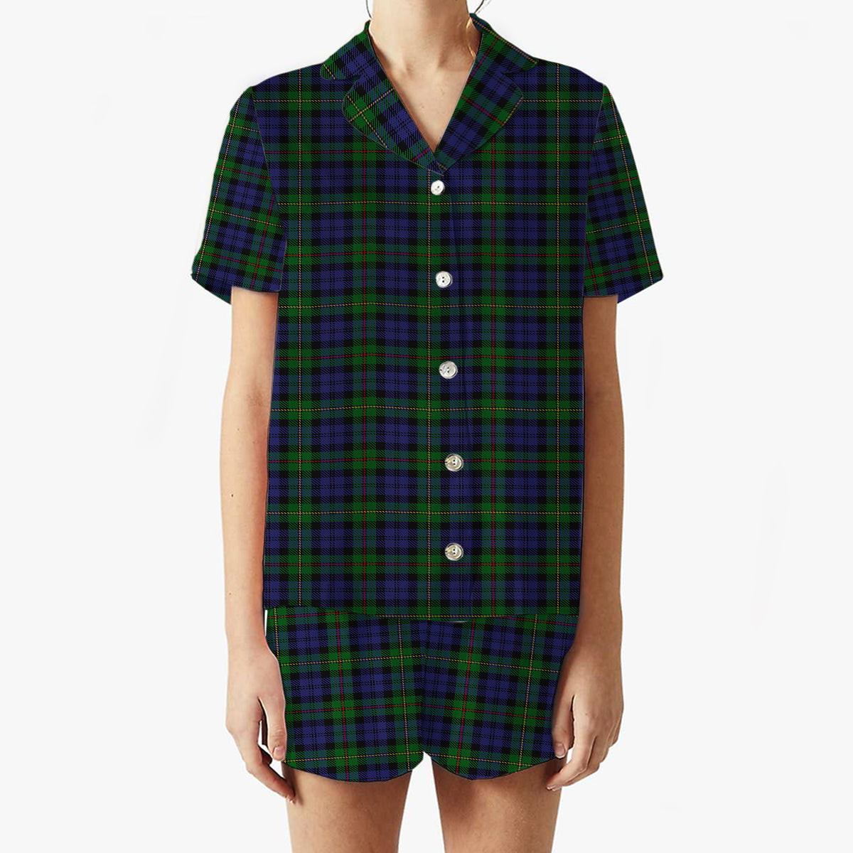 ScotsTee Shop Scottish McEwan - McEwen Women's Short Sleeve Short Set Tartan Pyjama Set