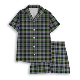 ScotsTee Shop Scottish MacCracken Dress Women's Short Sleeve Short Set Tartan Pyjama Set