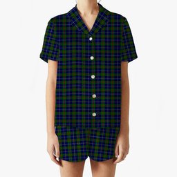 ScotsTee Shop Scottish McLeod of Harris Modern Women's Short Sleeve Short Set Tartan Pyjama Set