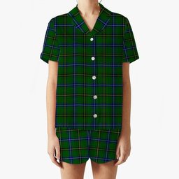 ScotsTee Shop Scottish Henderson Modern Women's Short Sleeve Short Set Tartan Pyjama Set