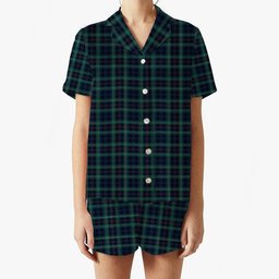 ScotsTee Shop Scottish Stephenson Hunting Modern Women's Short Sleeve Short Set Tartan Pyjama Set