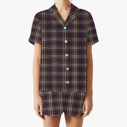 ScotsTee Shop Scottish McDonell of Glengarry Dress Modern Women's Short Sleeve Short Set Tartan Pyjama Set