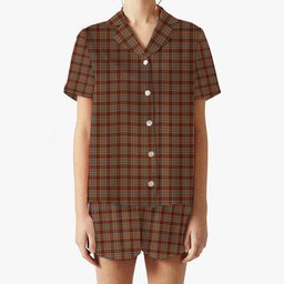 ScotsTee Shop Scottish Innes Ancient Women's Short Sleeve Short Set Tartan Pyjama Set
