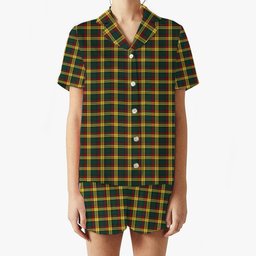 ScotsTee Shop Scottish McMillan Old Modern Women's Short Sleeve Short Set Tartan Pyjama Set