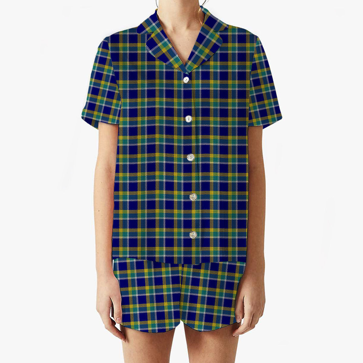 ScotsTee Shop Scottish Johnston Timothy Women's Short Sleeve Short Set Tartan Pyjama Set