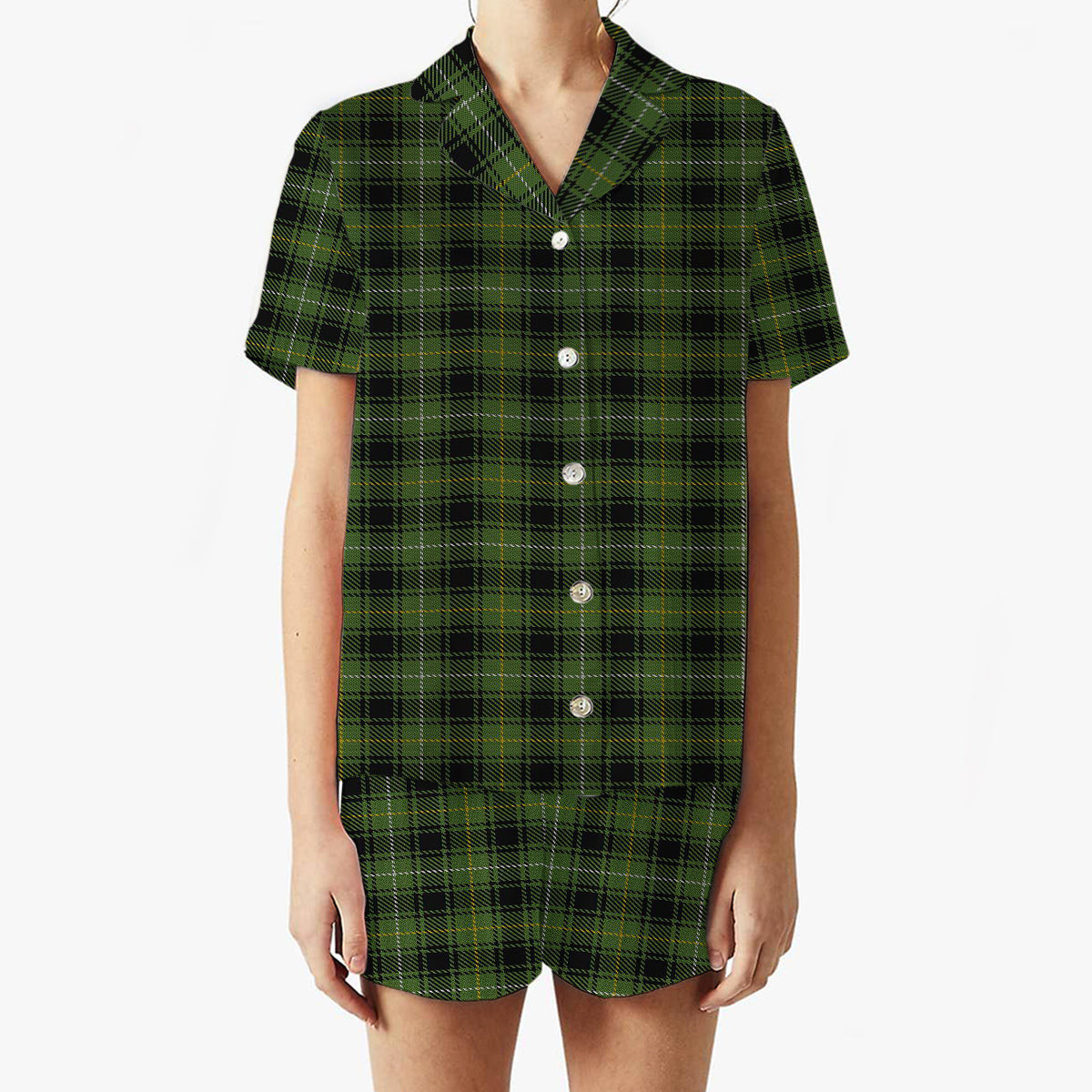 ScotsTee Shop Scottish McIvor Hunting Women's Short Sleeve Short Set Tartan Pyjama Set
