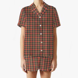 ScotsTee Shop Scottish Stewart Royal Ancient Women's Short Sleeve Short Set Tartan Pyjama Set