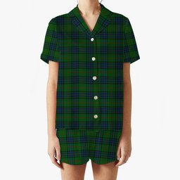ScotsTee Shop Scottish Lauder Family Women's Short Sleeve Short Set Tartan Pyjama Set