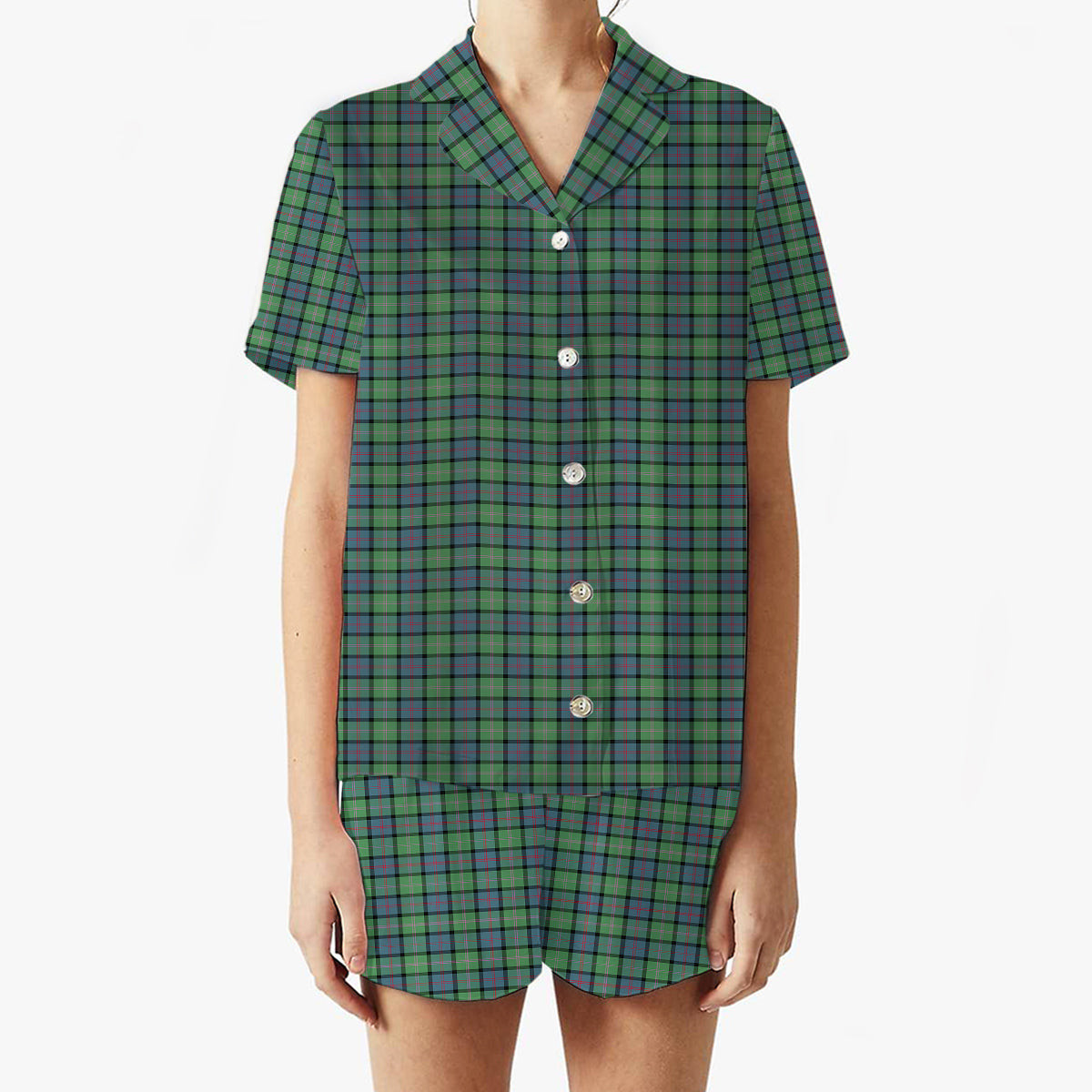 ScotsTee Shop Scottish McThomas Ancient Women's Short Sleeve Short Set Tartan Pyjama Set