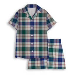 ScotsTee Shop Scottish Guthrie Dress Modern Women's Short Sleeve Short Set Tartan Pyjama Set