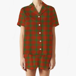 ScotsTee Shop Scottish McQuarrie Ancient Women's Short Sleeve Short Set Tartan Pyjama Set