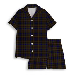 ScotsTee Shop Scottish Highfield Hunting Women's Short Sleeve Short Set Tartan Pyjama Set