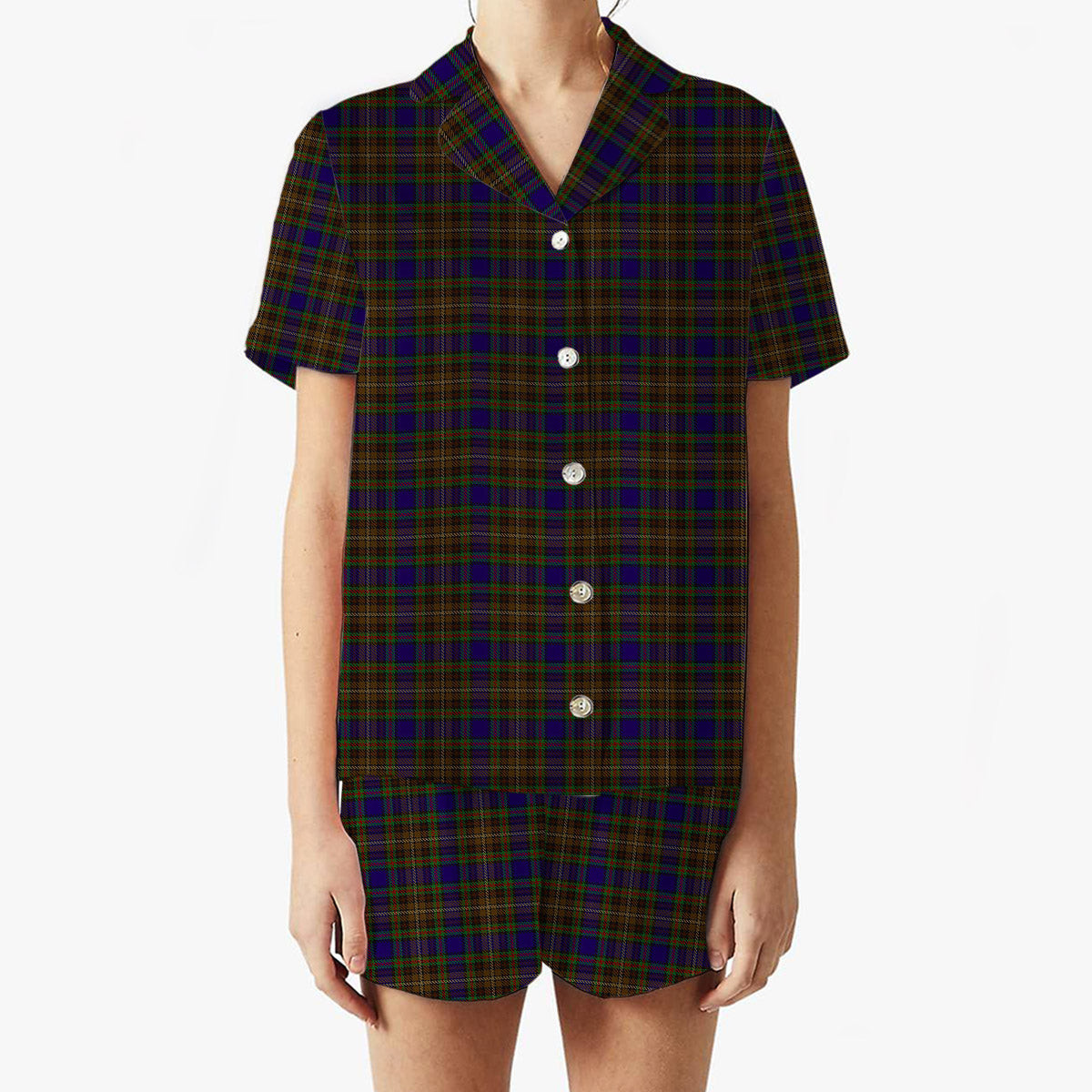 ScotsTee Shop Scottish Highfield Hunting Women's Short Sleeve Short Set Tartan Pyjama Set