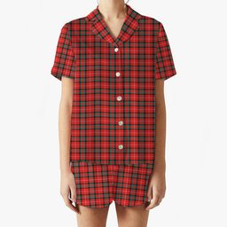 ScotsTee Shop Scottish Stewart Stuart of Bute Women's Short Sleeve Short Set Tartan Pyjama Set
