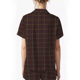 ScotsTee Shop Scottish Hall Modern Women's Short Sleeve Short Set Tartan Pyjama Set