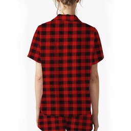 ScotsTee Shop Scottish Wemyss Modern Clan Women's Short Sleeve Short Set Tartan Pyjama Set