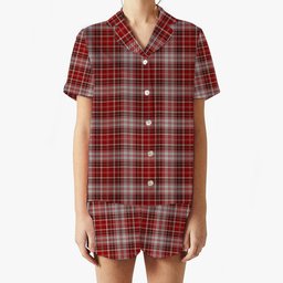 ScotsTee Shop Scottish MacDougall Dress Women's Short Sleeve Short Set Tartan Pyjama Set