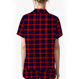 ScotsTee Shop Scottish MacLachlan Modern SC Women's Short Sleeve Short Set Tartan Pyjama Set