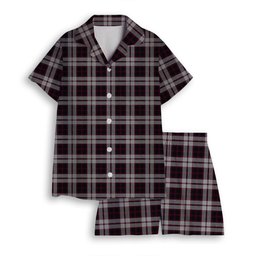 ScotsTee Shop Scottish MacPherson of Pitmain Women's Short Sleeve Short Set Tartan Pyjama Set