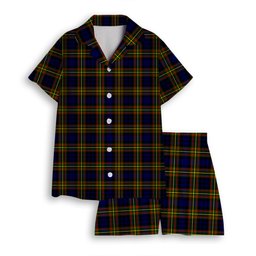 ScotsTee Shop Scottish MacLellan Modern SC Women's Short Sleeve Short Set Tartan Pyjama Set