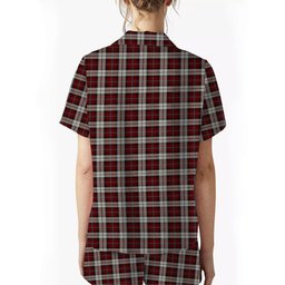 ScotsTee Shop Scottish McCandlish Arisaid Red Women's Short Sleeve Short Set Tartan Pyjama Set