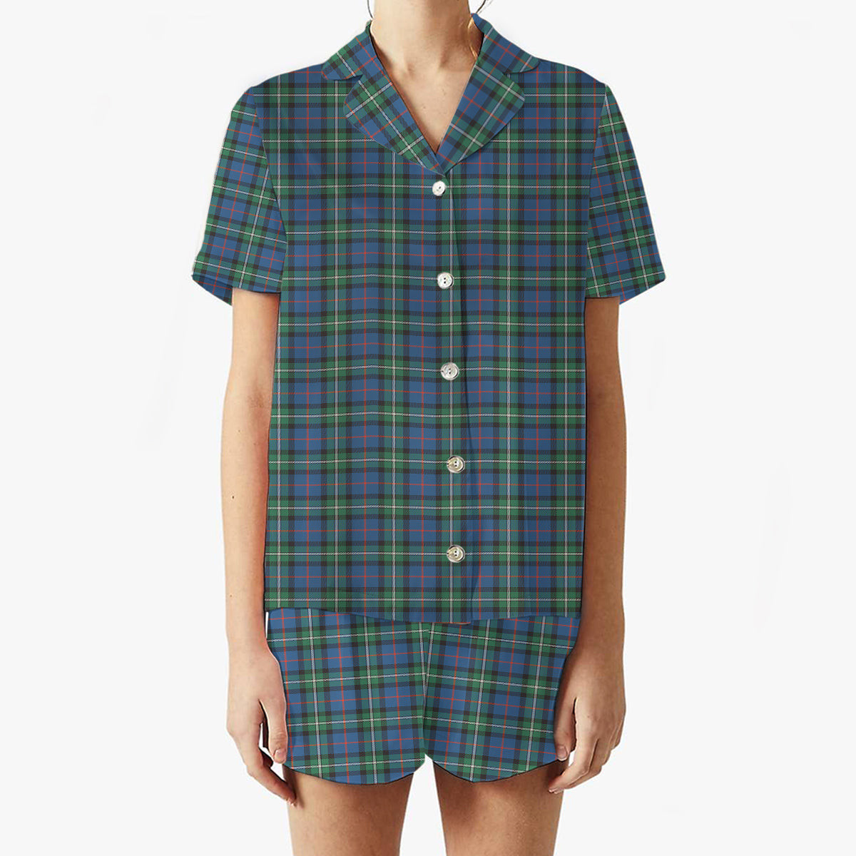 ScotsTee Shop Scottish MacPhail Hunting Ancient SC Women's Short Sleeve Short Set Tartan Pyjama Set