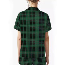 ScotsTee Shop Scottish MacAuley Hunting Ancient Women's Short Sleeve Short Set Tartan Pyjama Set