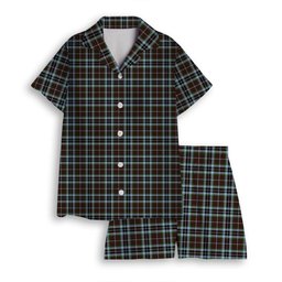 ScotsTee Shop Scottish MacThomas Hunting Modern Women's Short Sleeve Short Set Tartan Pyjama Set