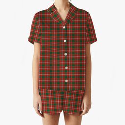 ScotsTee Shop Scottish Princess Margaret Women's Short Sleeve Short Set Tartan Pyjama Set