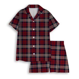 ScotsTee Shop Scottish McDonald Dress Irish Women's Short Sleeve Short Set Tartan Pyjama Set
