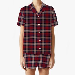ScotsTee Shop Scottish McDonald Dress Irish Women's Short Sleeve Short Set Tartan Pyjama Set