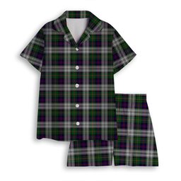 ScotsTee Shop Scottish Malcolm Dress Women's Short Sleeve Short Set Tartan Pyjama Set