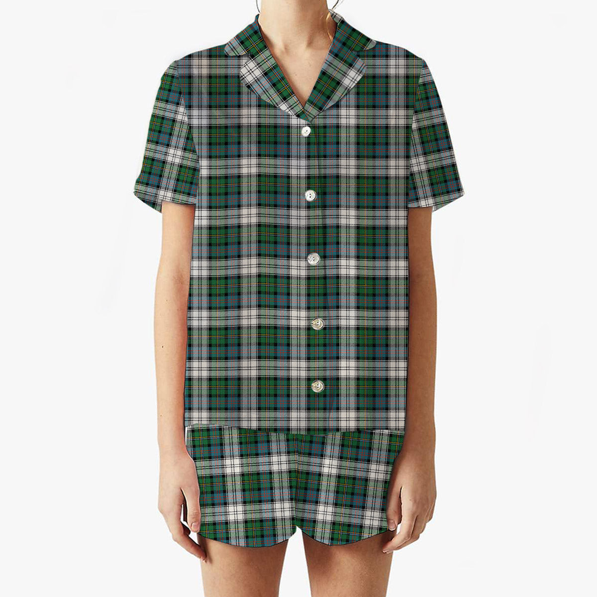 ScotsTee Shop Scottish MacCallum Dress Ancient Women's Short Sleeve Short Set Tartan Pyjama Set
