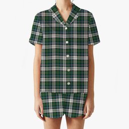 ScotsTee Shop Scottish MacCallum Dress Ancient Women's Short Sleeve Short Set Tartan Pyjama Set