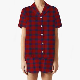 ScotsTee Shop Scottish MacDougall 1842 Women's Short Sleeve Short Set Tartan Pyjama Set