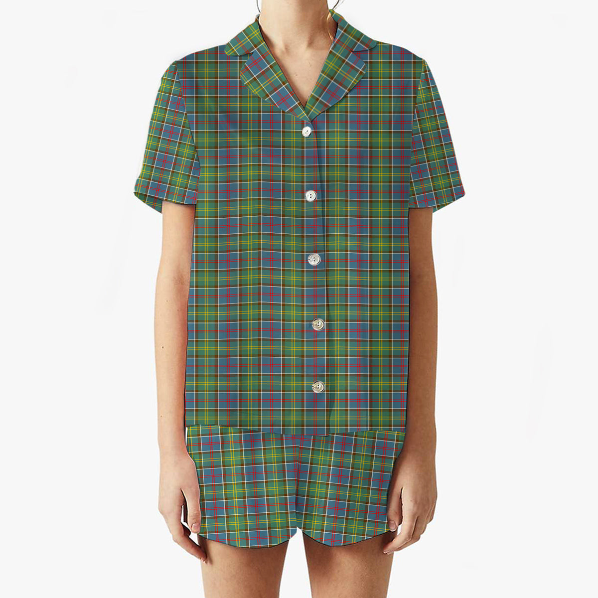ScotsTee Shop Scottish Whitelaw Women's Short Sleeve Short Set Tartan Pyjama Set