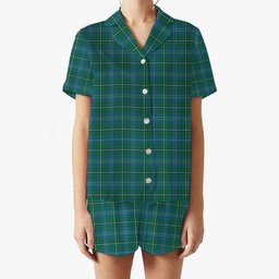 ScotsTee Shop Scottish Hay Hunting Modern Women's Short Sleeve Short Set Tartan Pyjama Set