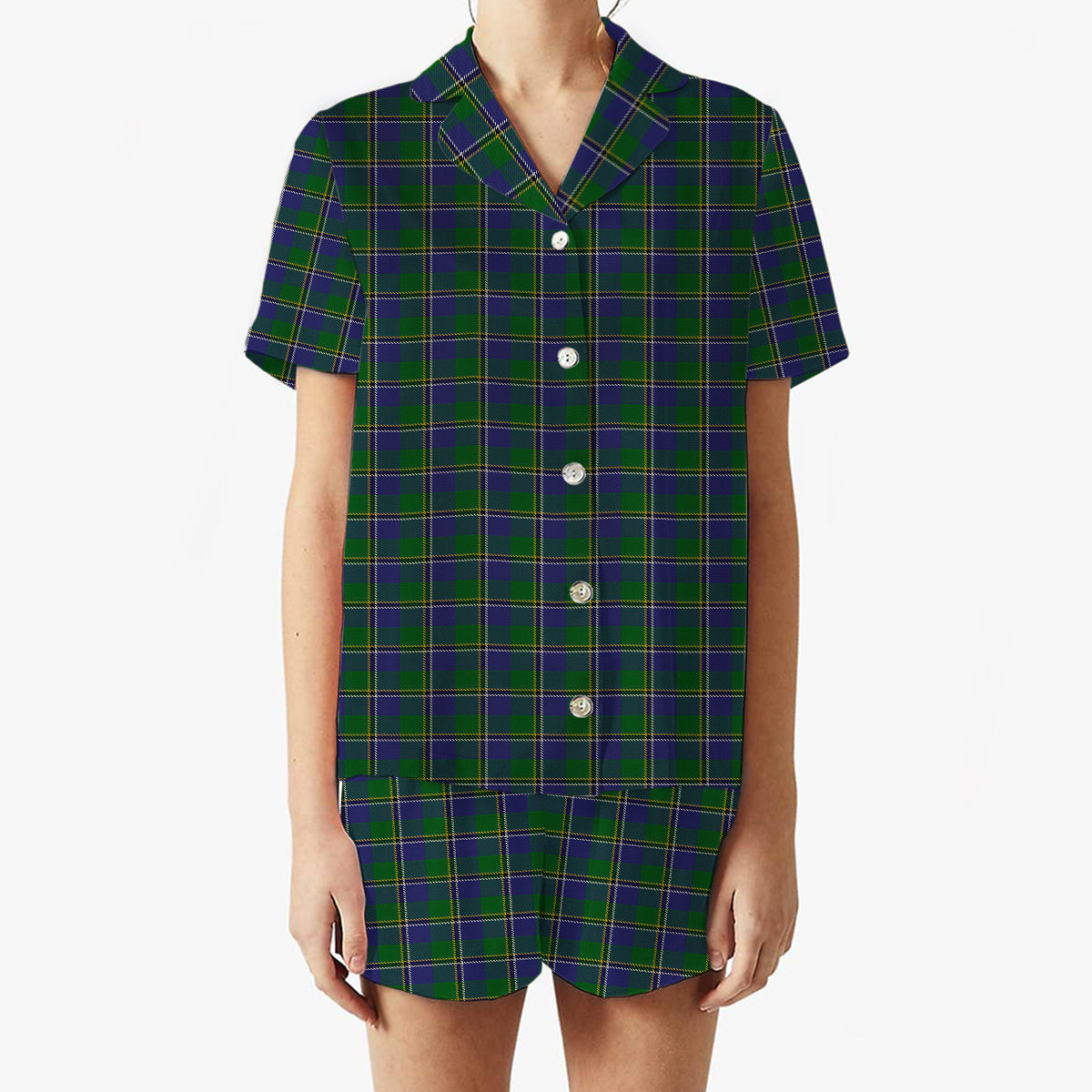 ScotsTee Shop Scottish Turnbull Hunting 1983 2 Women's Short Sleeve Short Set Tartan Pyjama Set