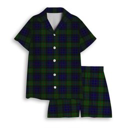 ScotsTee Shop Scottish Jamieson Women's Short Sleeve Short Set Tartan Pyjama Set