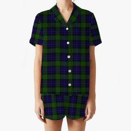 ScotsTee Shop Scottish Jamieson Women's Short Sleeve Short Set Tartan Pyjama Set